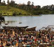 Kibuye town market - shores lake kivu rwanda